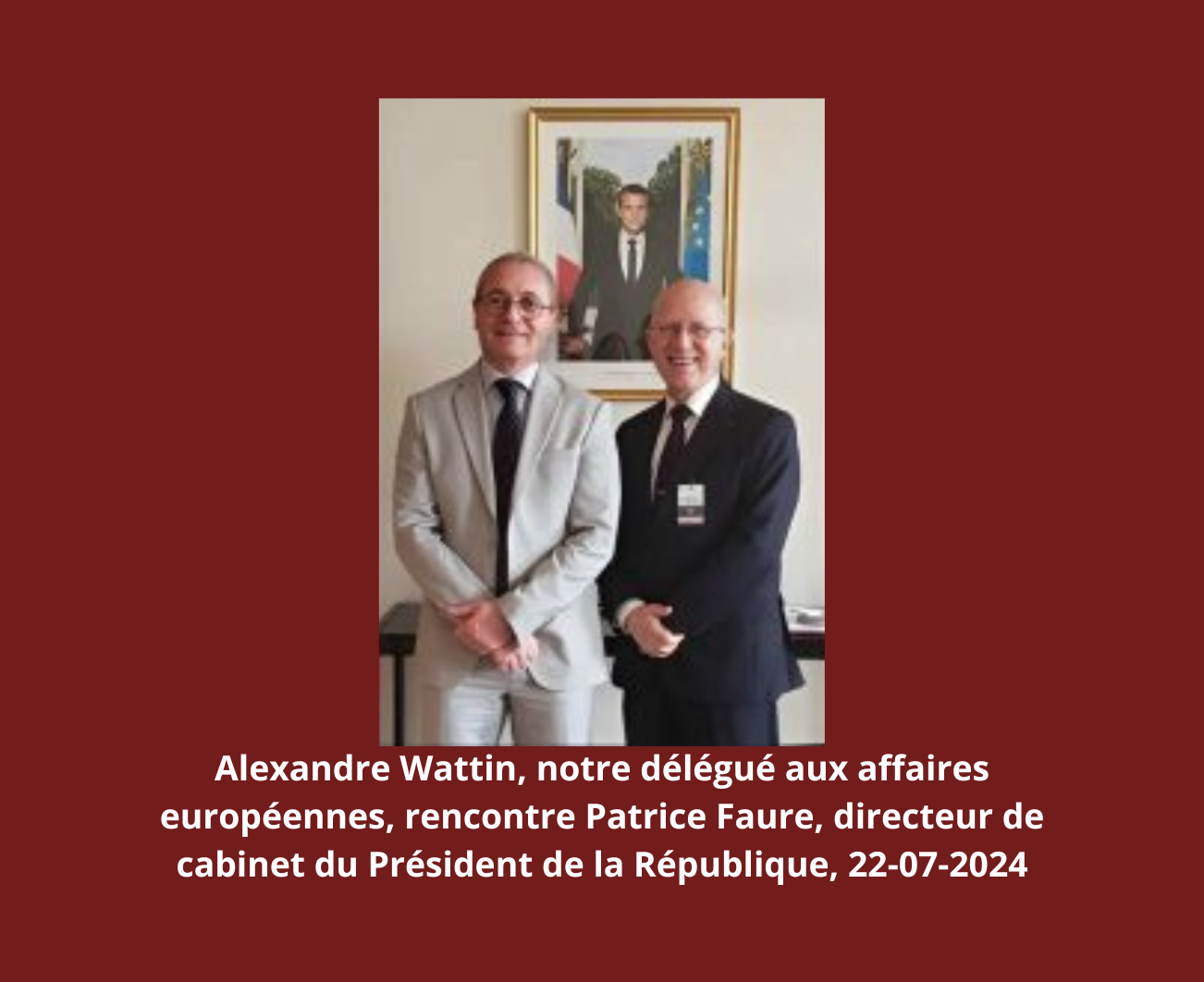 Alexandre Wattin, Patrice Faure, Elysée