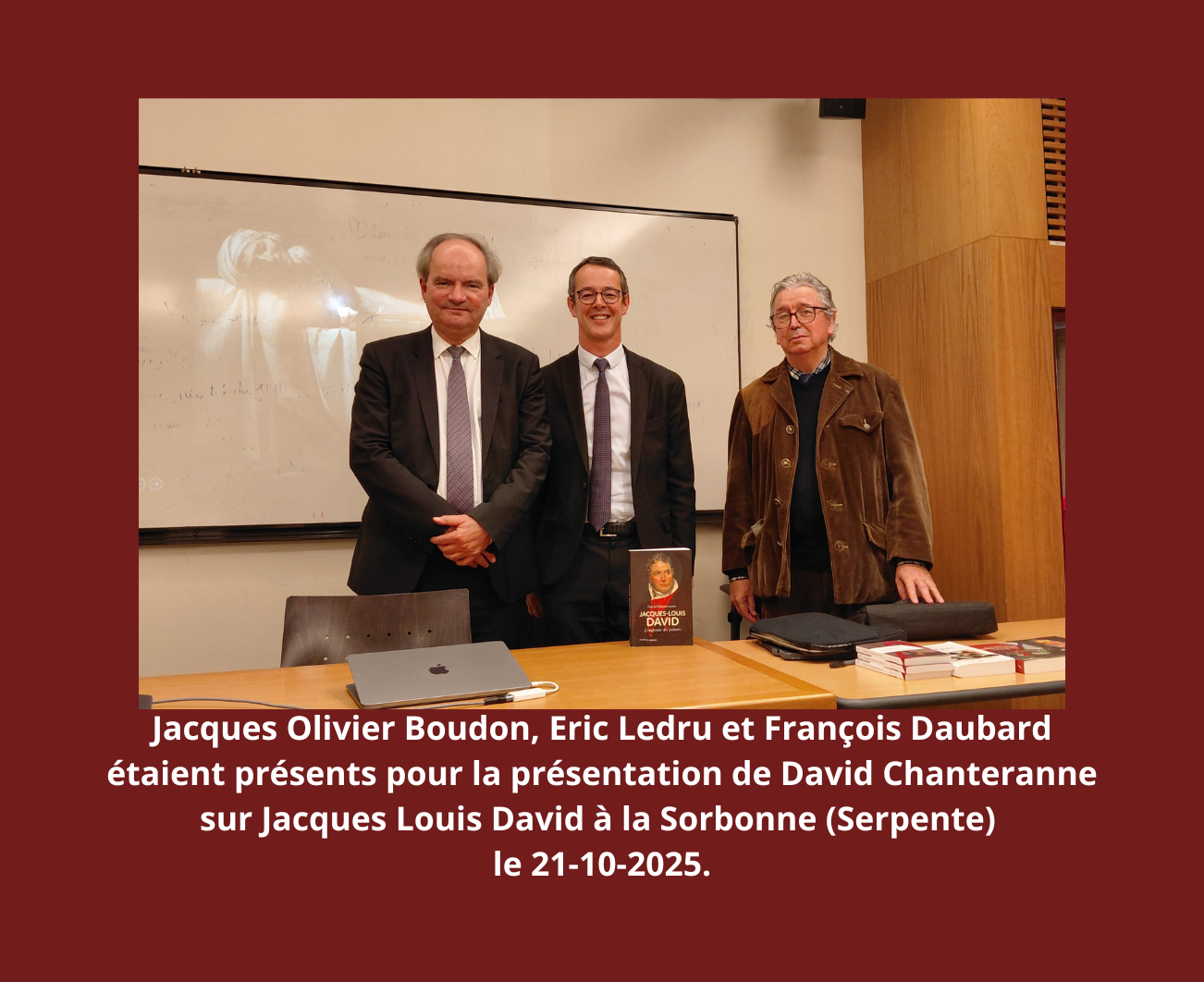 #davidchateranne #jacquesolivierboudon #ericledru #jacqueslouisdavid #sorbonne #francoisdaubard