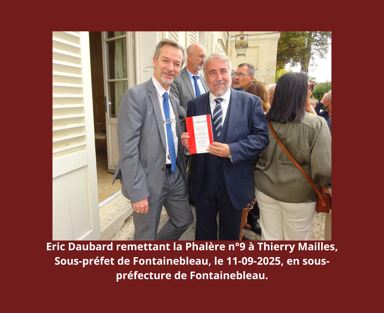#ericdaubard #thierrymailles #phalère #sousprefetfontainebleau